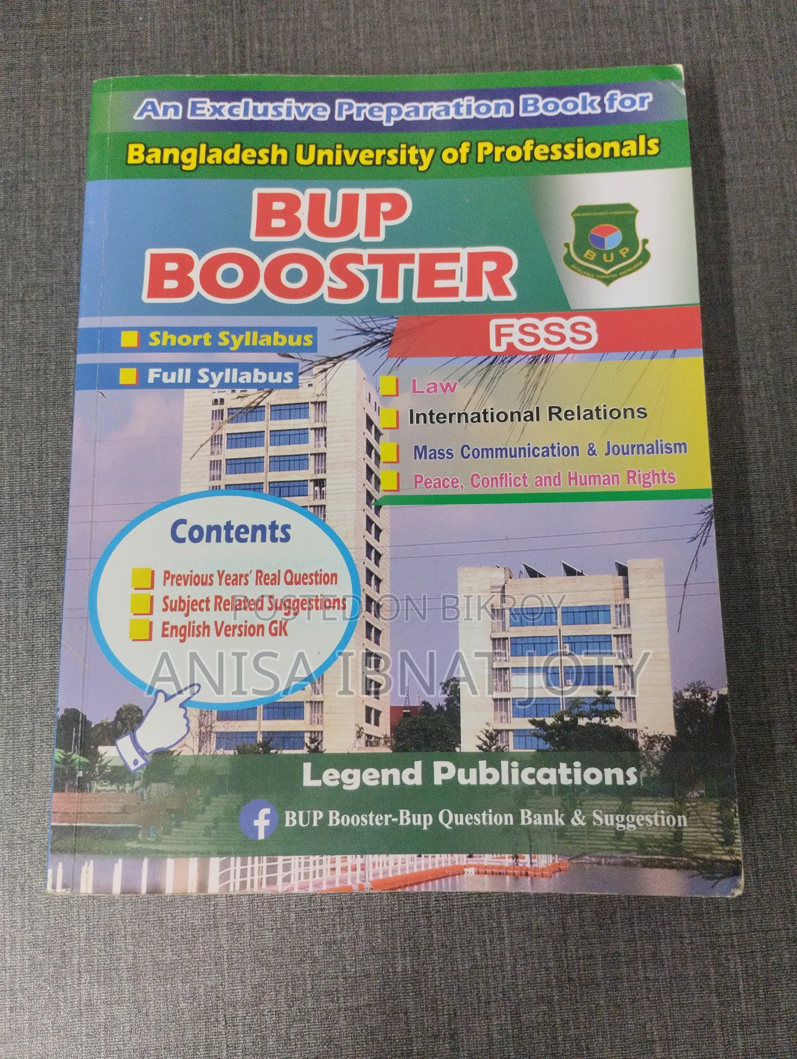 BUP Booster FSSS Admission Book – English Version
