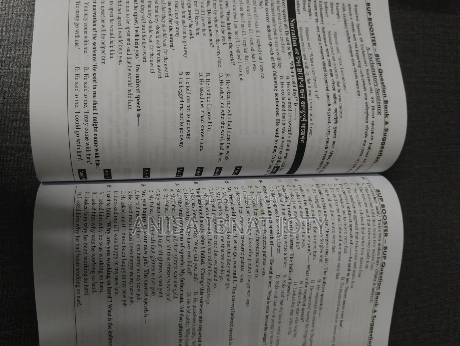 BUP Booster FSSS Admission Book – English Version