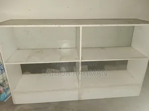 Two mahogany wood racks and one counter table will be sold