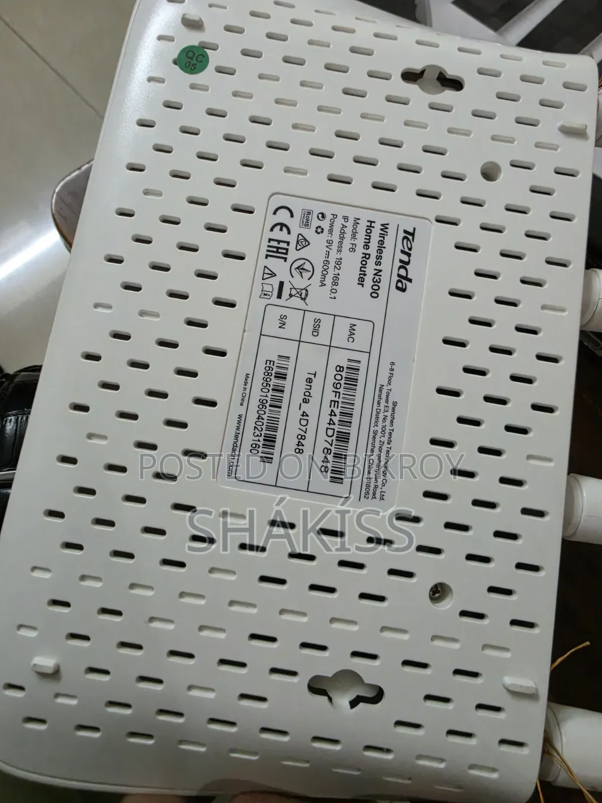 Tenda F6 300Mbps WiFi Router