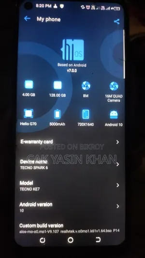 Tecno Spark 7 128 GB Black