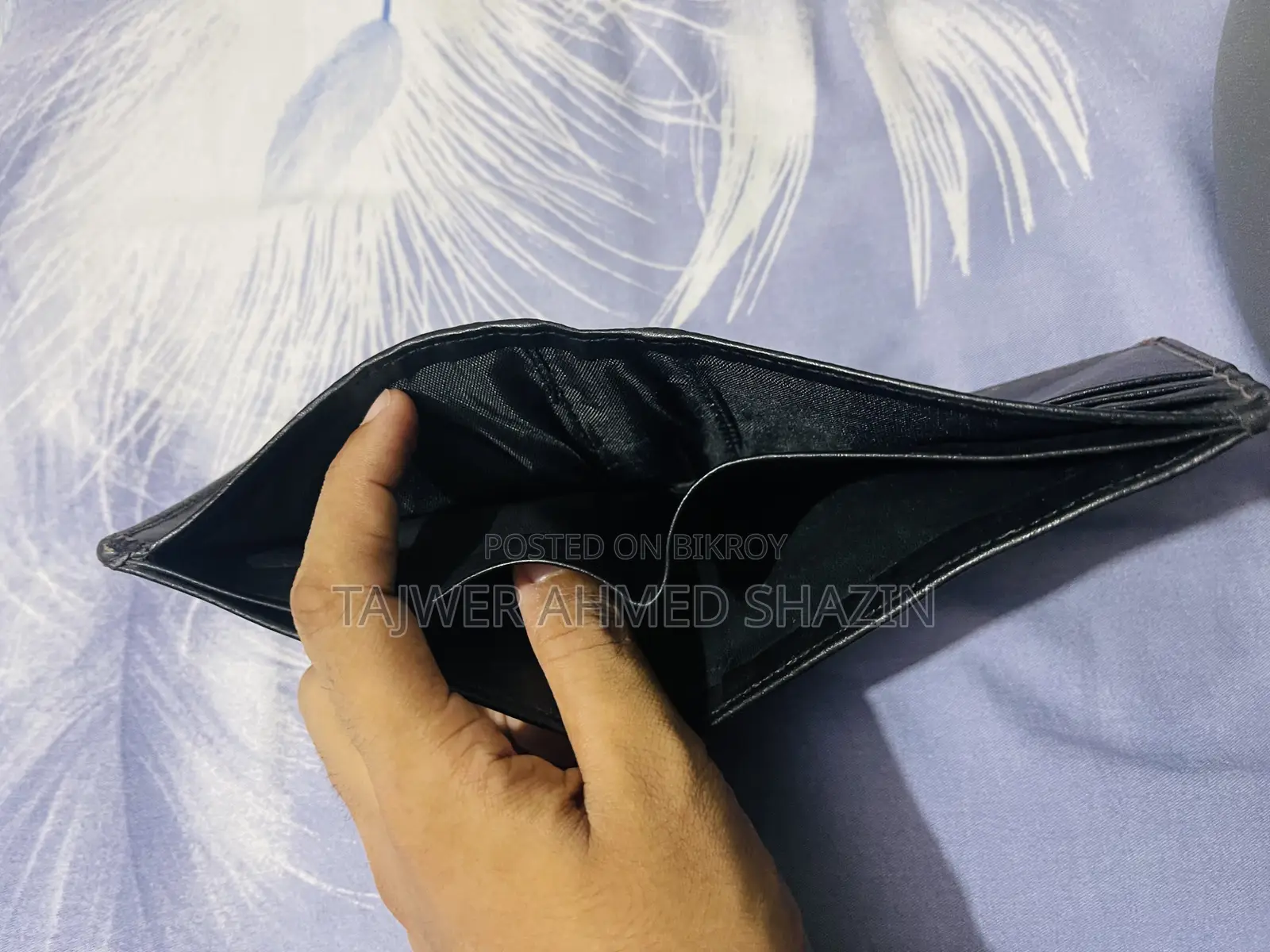 Black Leather Wallet for Men