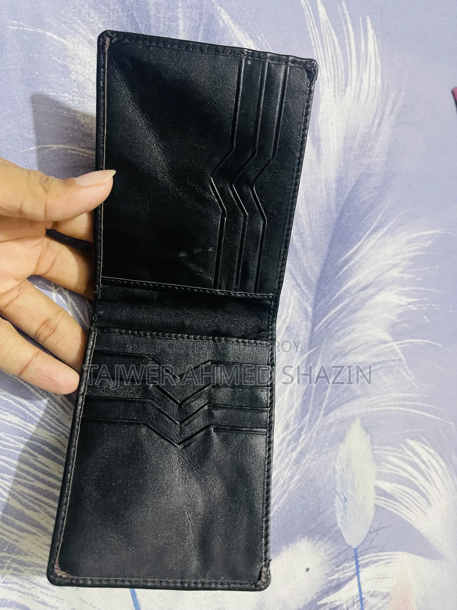 Black Leather Wallet for Men