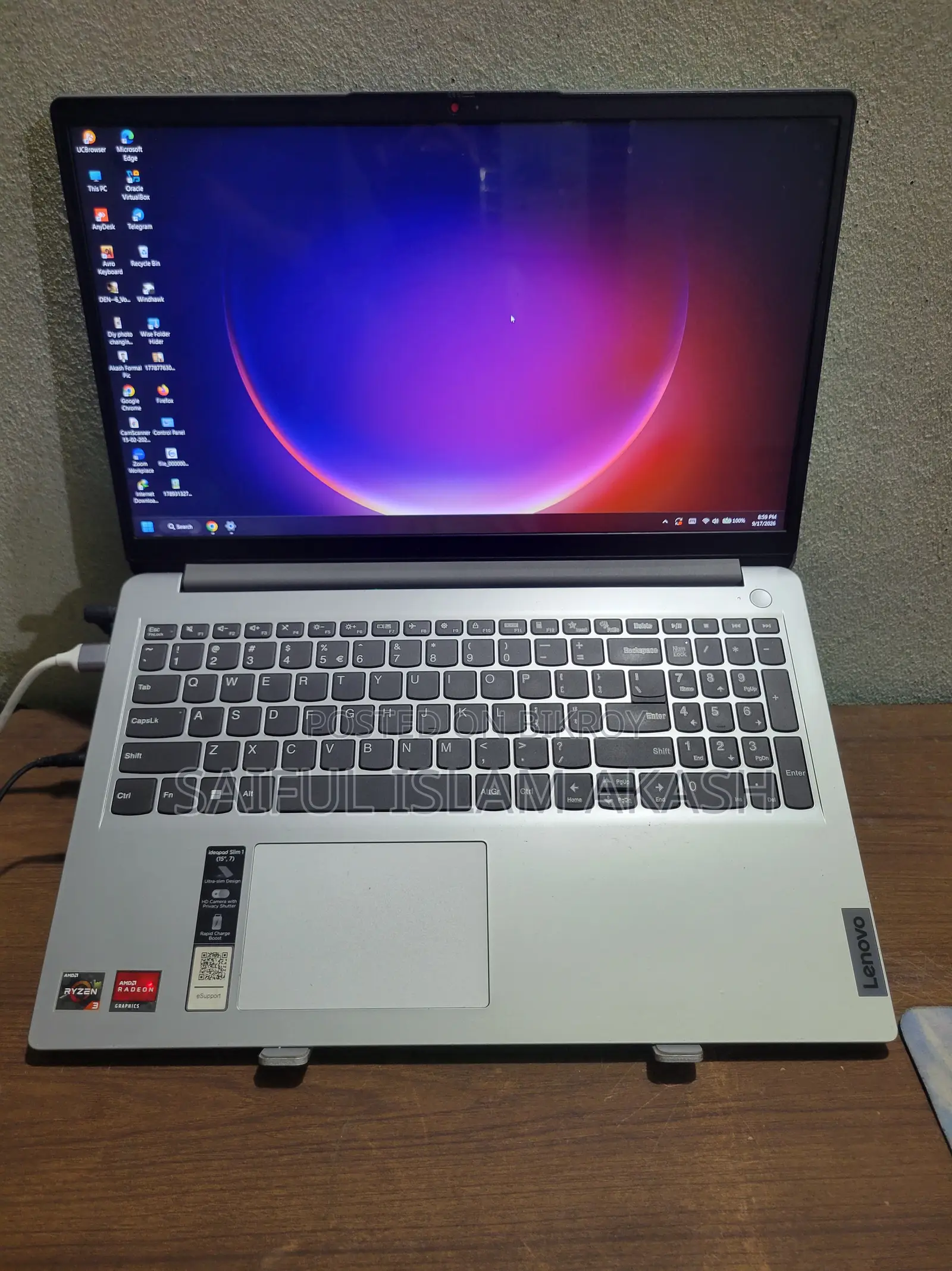 Laptop Lenovo IdeaPad 1 8GB AMD Ryzen 3 SSD 512GB