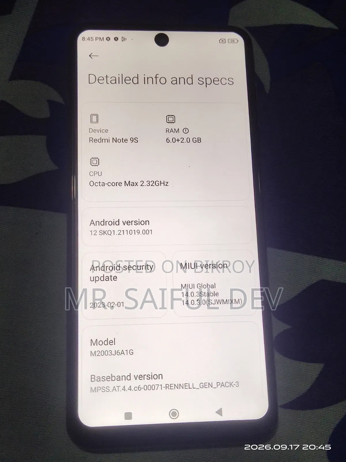 Xiaomi Redmi Note 9 Pro 128 GB Blue