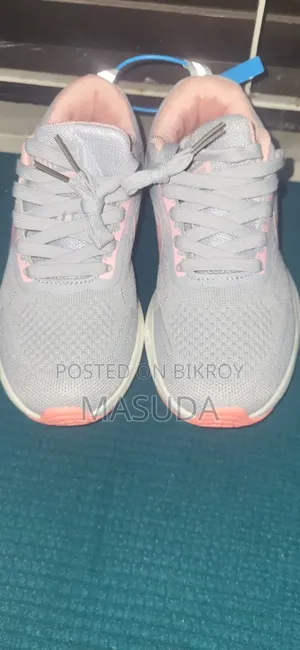 Stylish Grey & Pink Sneakers