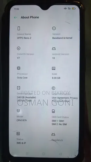 Oppo Reno Z 256 GB Purple