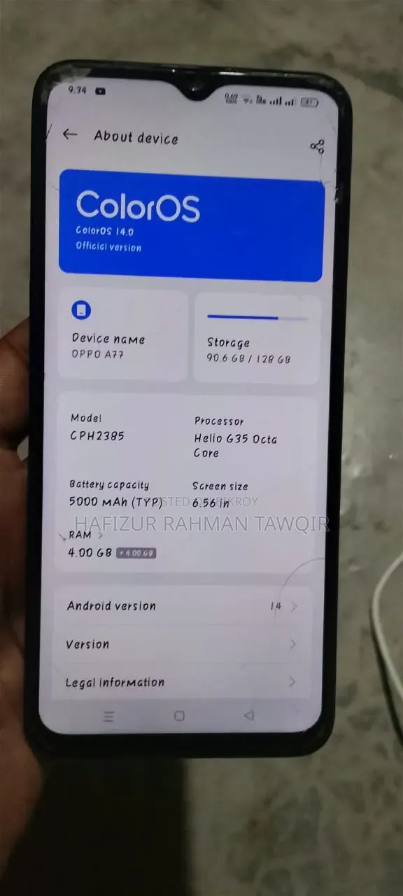 Oppo A77 4G 128 GB Black