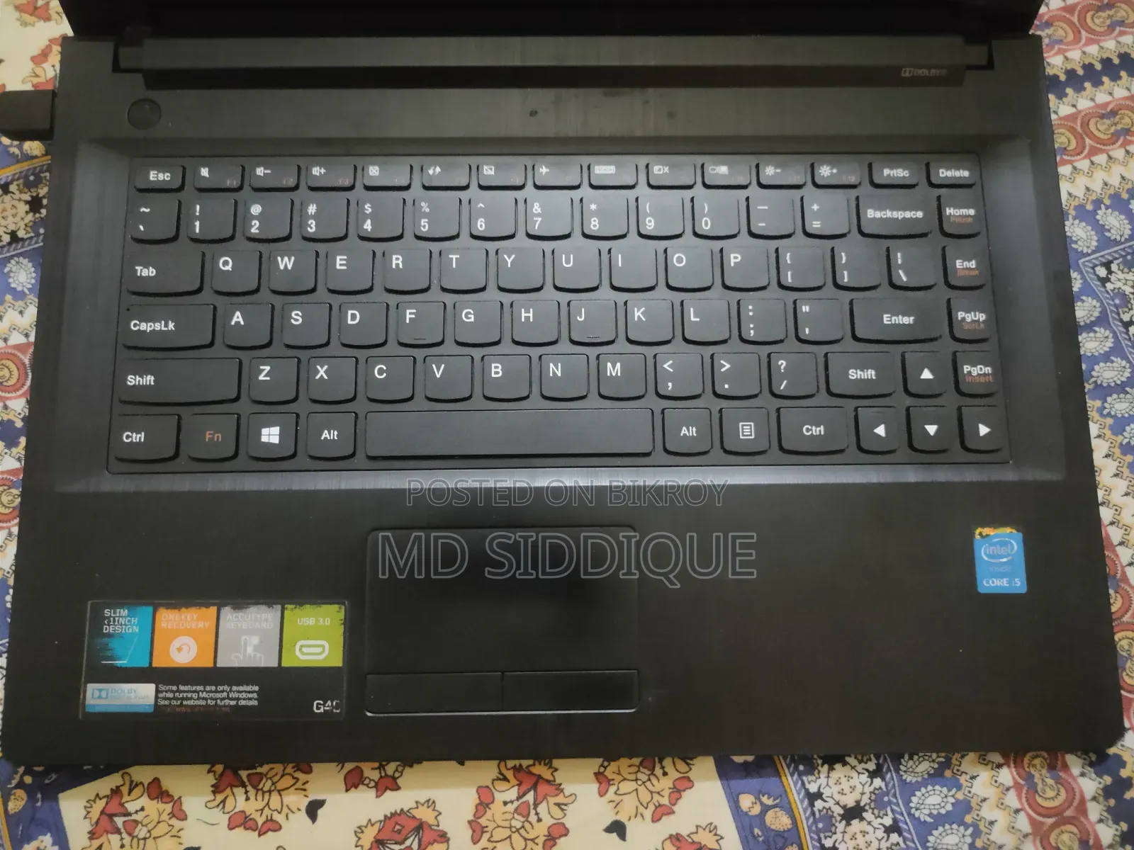 Laptop Lenovo ThinkPad G40 8GB Intel Core i5 SSD 128GB