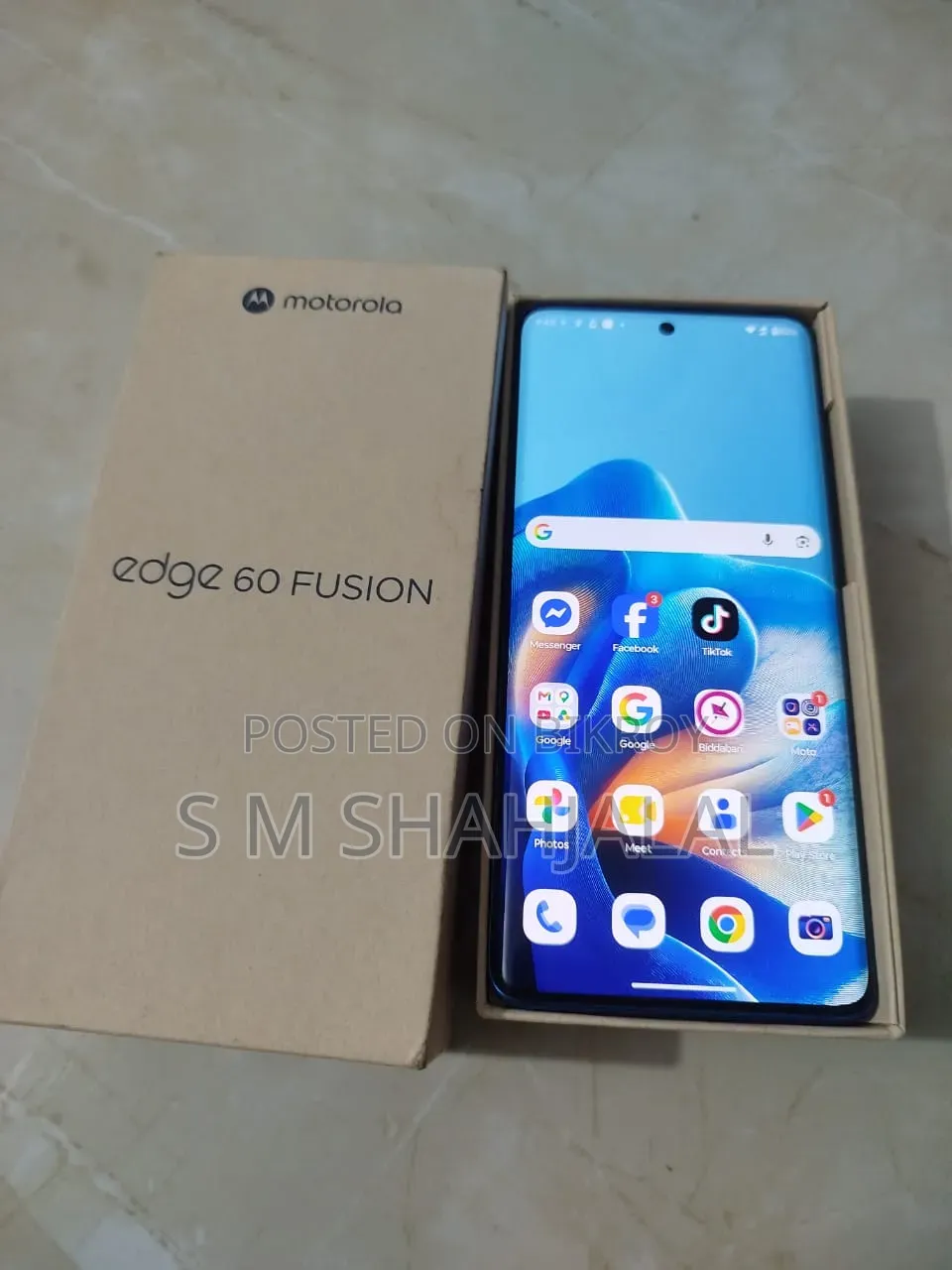 মটোরোলা এজ ৬০ ফিউশন ২৫৬ জিবি নীল