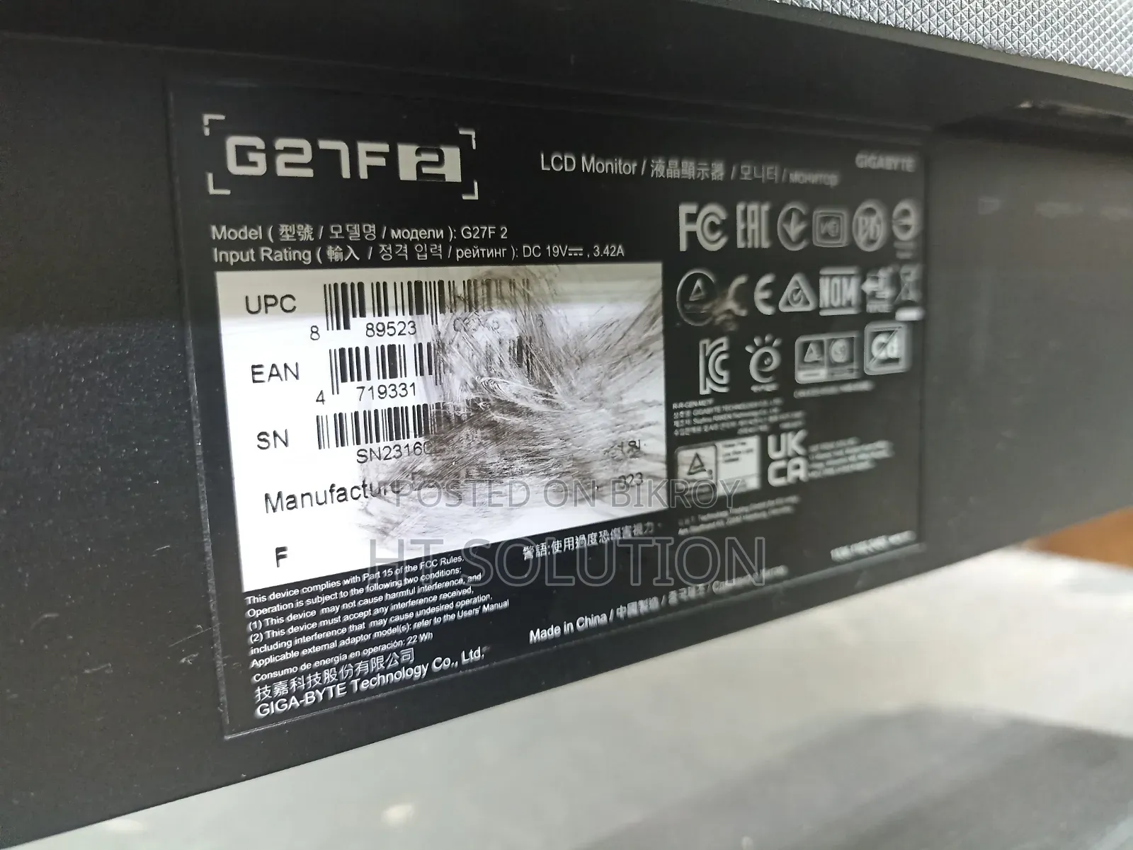 Gigabyte Gaming Monitor 27" | Full HD