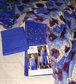 Unstitched Three Piece, 100% Pure Cotton. Facebook Page :Wifeys