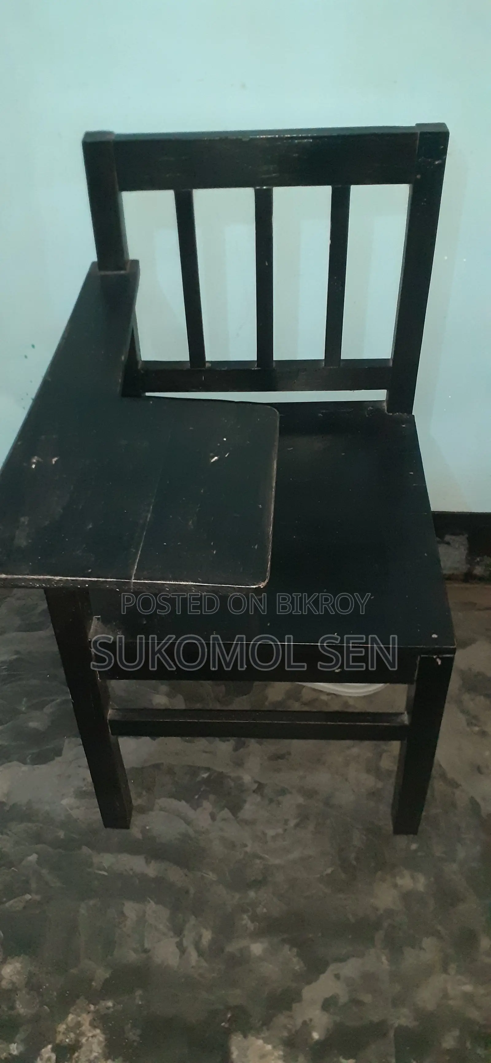 ১০টি স্টাডি চেয়ার উইথ রাইটিং প্যাড উডেন