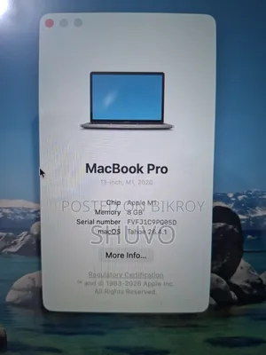 Laptop Apple MacBook Pro 2020 M1 8GB Apple M1 SSD 256GB