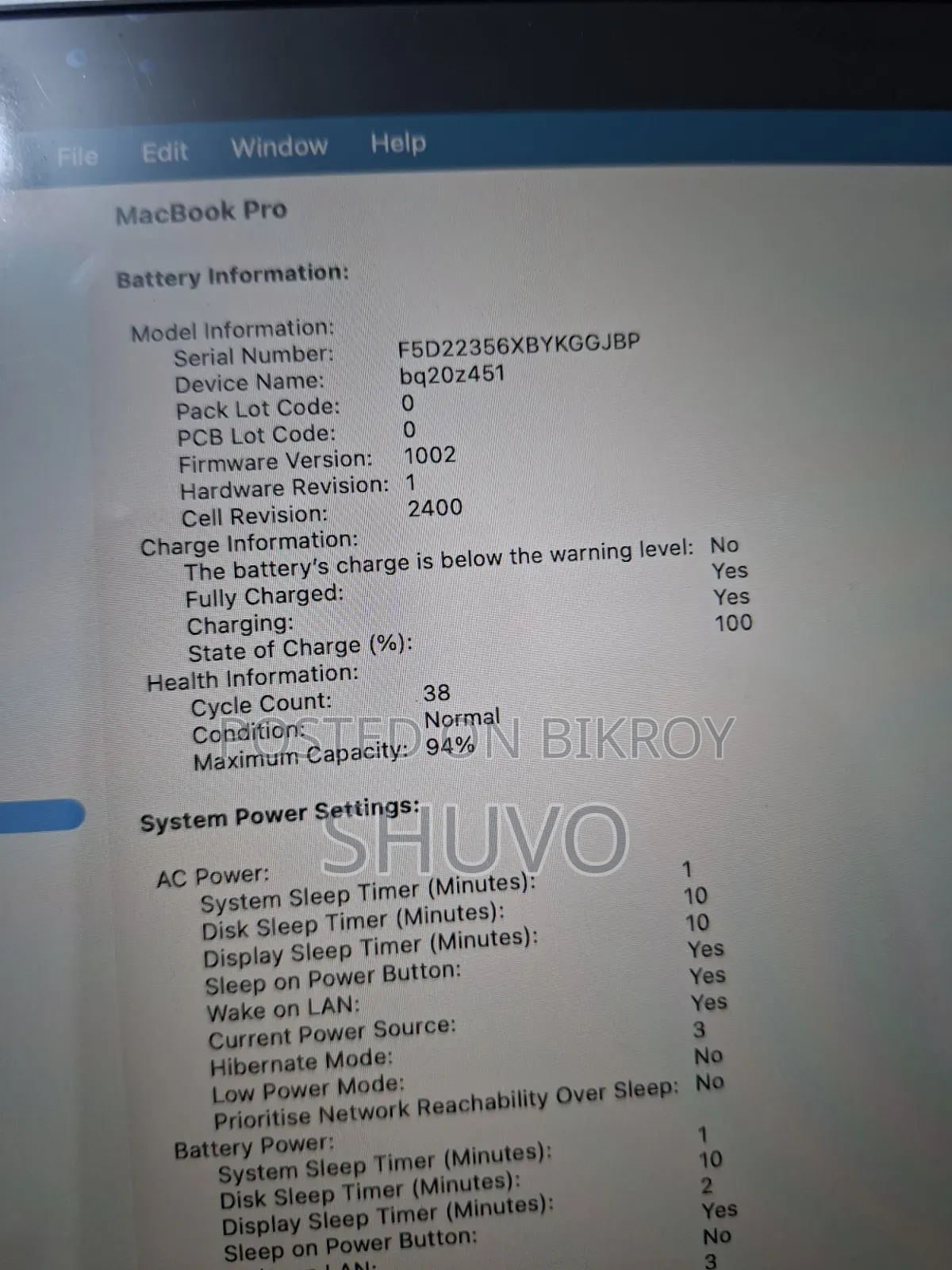 Laptop Apple MacBook Pro 2020 M1 8GB Apple M1 SSD 256GB