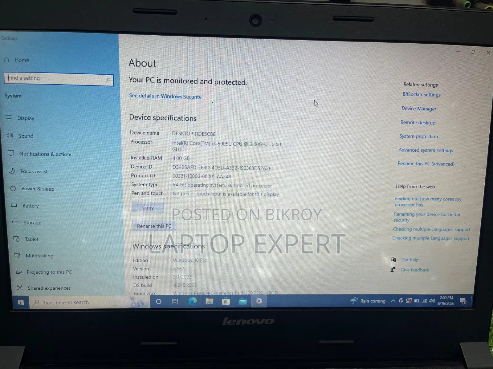 Laptop Asus P2430UA 4GB Intel Core i3 HDD 500GB