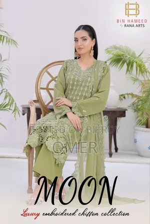 Moon by Bin Hameed Pakistani 3 Piece Suit – 6 PC Catalogue
