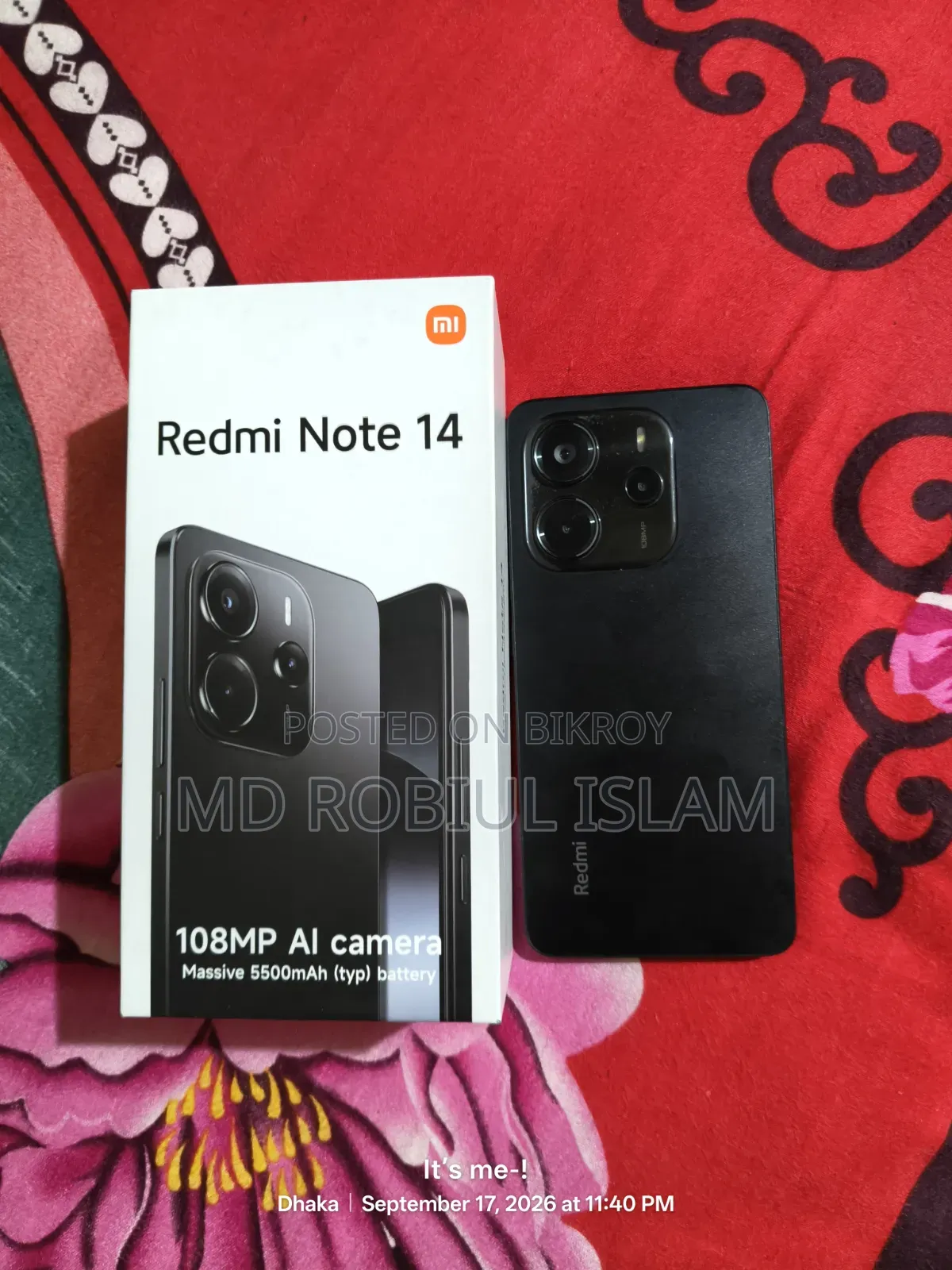 New Xiaomi Redmi Note 14 4G 256 GB Black