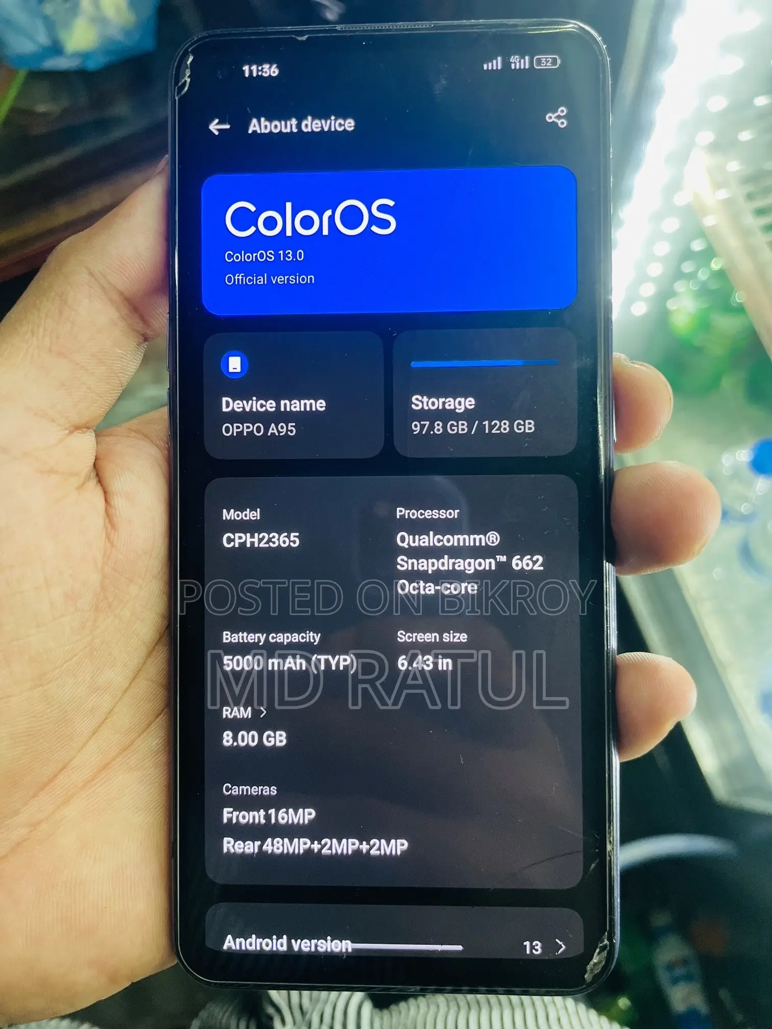 Oppo A95 128 GB Blue