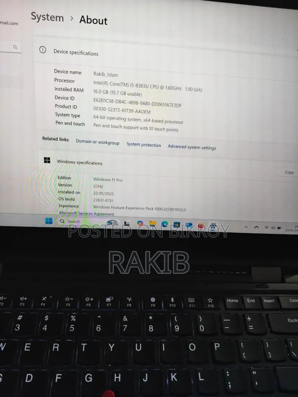 Laptop Lenovo ThinkPad X390 Yoga 16GB Intel Core i5 SSD 512GB