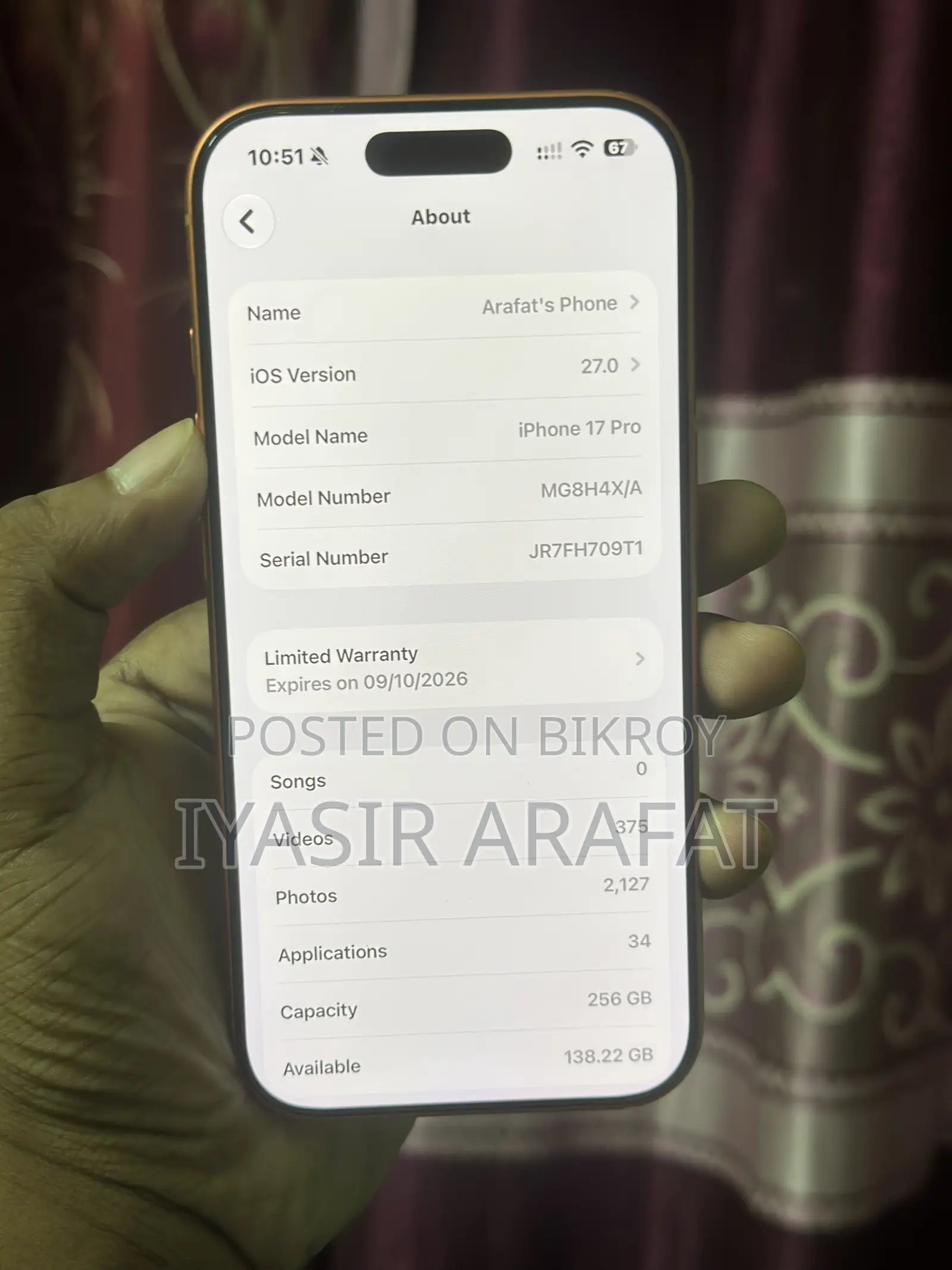 Apple iPhone 17 Pro 256 GB Orange