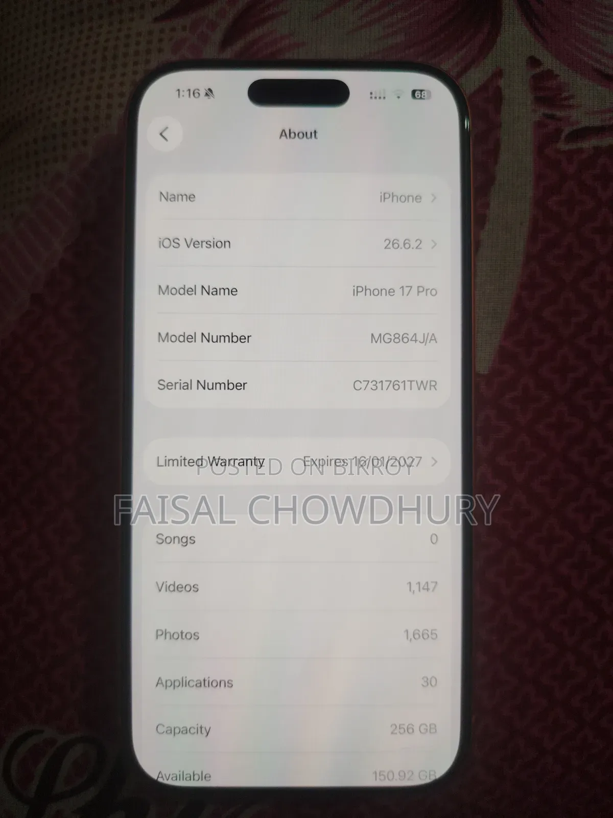 Apple iPhone 17 Pro 256 GB Orange