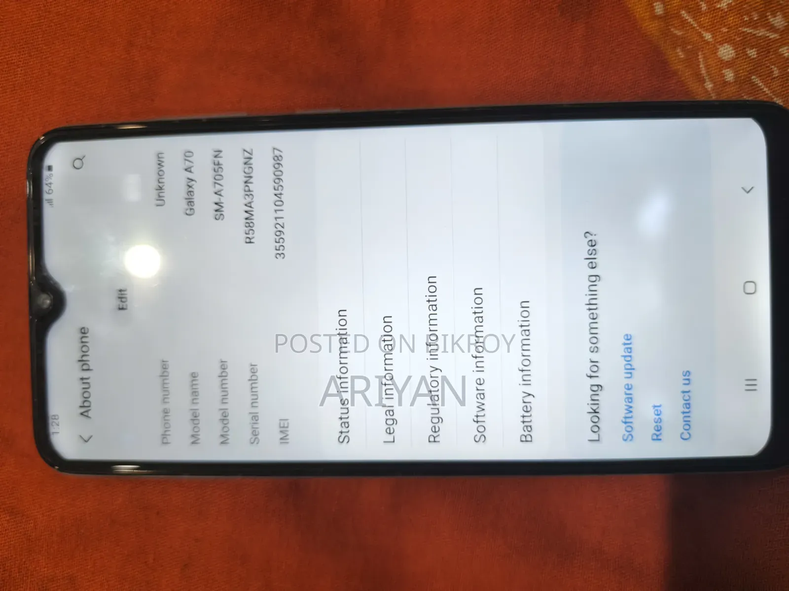 Samsung Galaxy A70 128 GB White