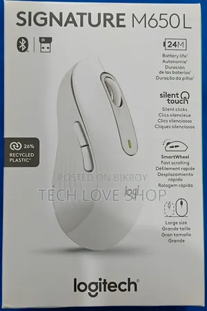 Logitech Signature M650L Silent Wireless Mouse (Large Size)
