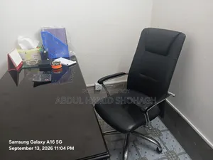 CEO Room Setup_VIP Table With Glass & Big CEO Chair * Clients Chair