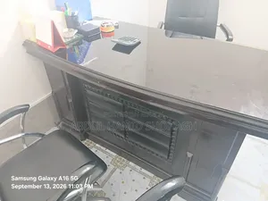 CEO Room Setup_VIP Table With Glass & Big CEO Chair * Clients Chair