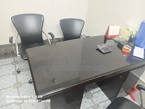 CEO Room Setup_VIP Table With Glass & Big CEO Chair * Clients Chair
