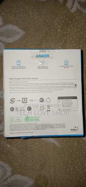 Anker Charger (12W, 2-Port, 2-Pack, Model B2628)