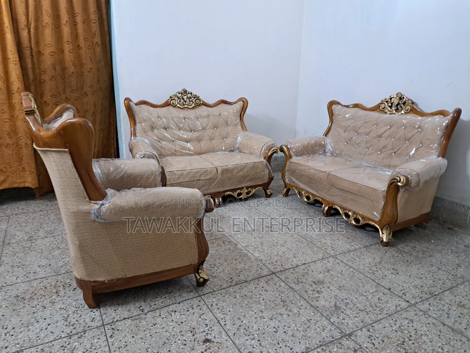 Teak Wood Modern Sofa Set