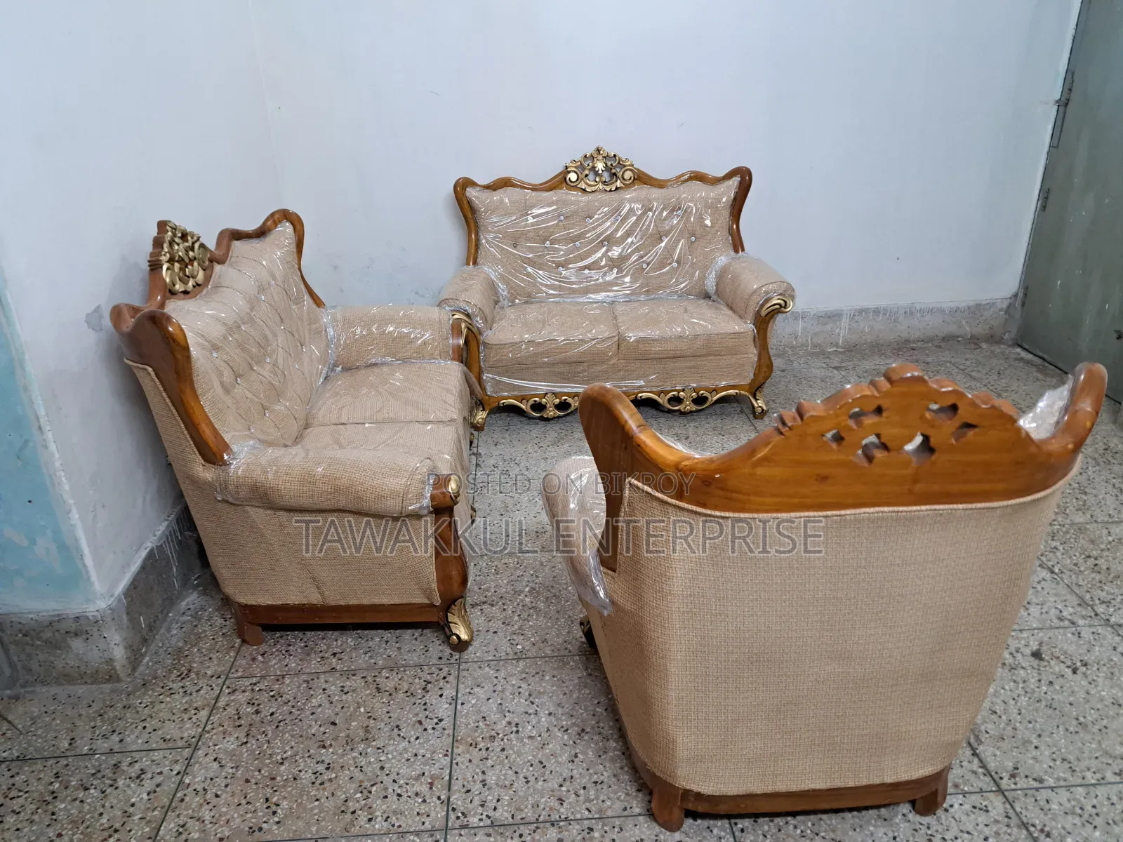 Teak Wood Modern Sofa Set