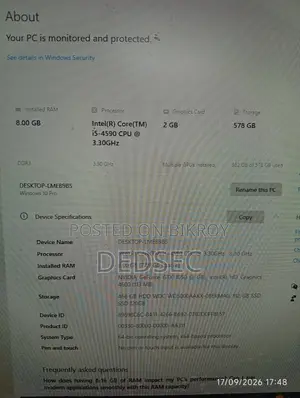 Desktop Computer Gigabyte GB-BSi3HA-6100 8GB Intel Core i5 500GB SSD