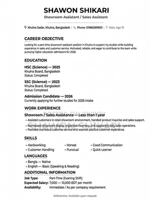 Sales Telemarketing CV