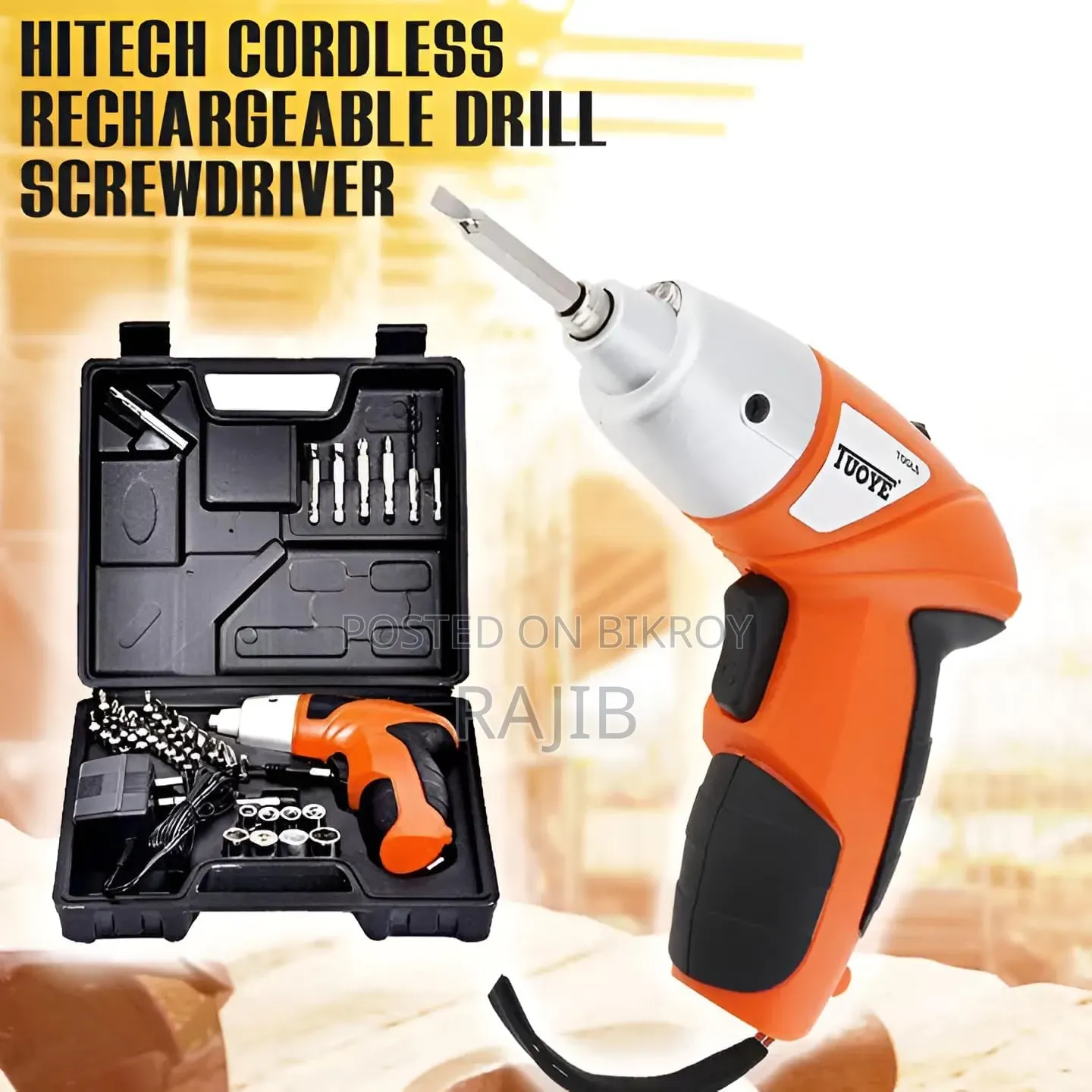 Cordless Electric Screwdriver Tool Kit