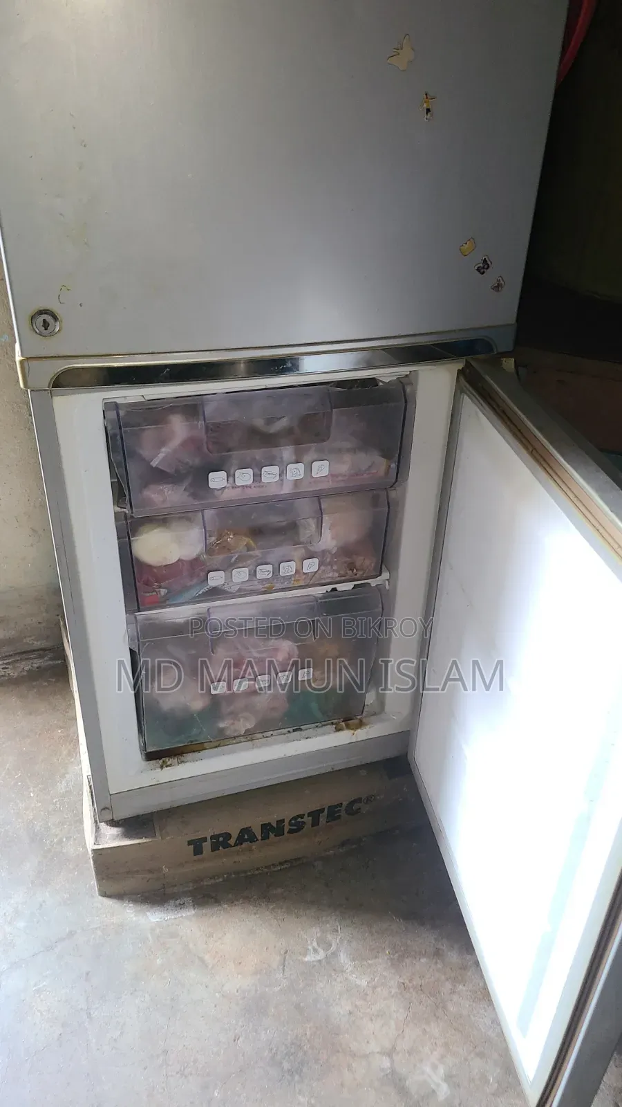 ট্রান্সটেক রেফ্রিজারেটর টিআরএইচ১০ (সিলভার)