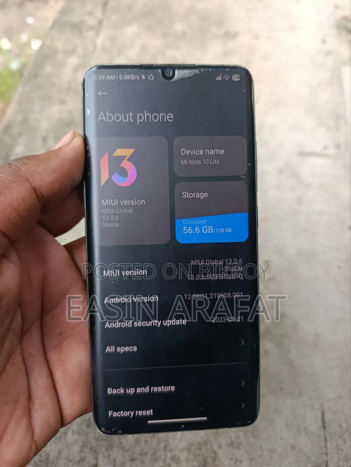 শাওমি মি নোট ১০ লাইট ১২৮ জিবি ব্ল্যাক