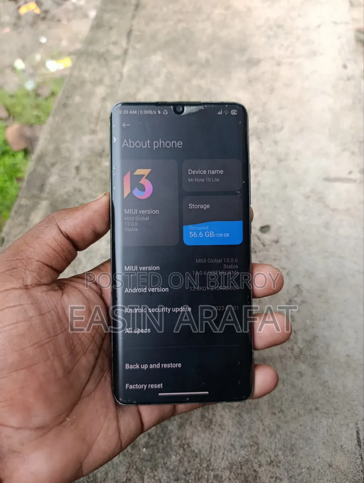 শাওমি মি নোট ১০ লাইট ১২৮ জিবি ব্ল্যাক