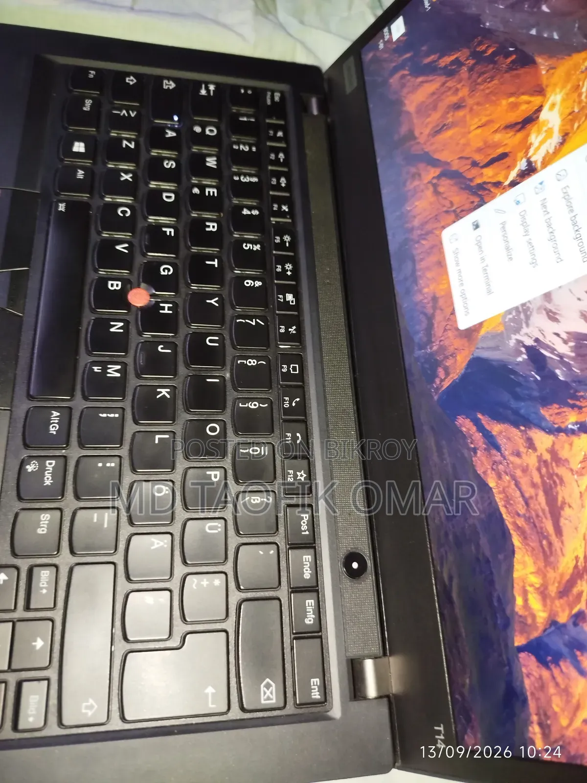 Laptop Lenovo ThinkPad T14 G1 16GB AMD Ryzen 5 SSD 256GB