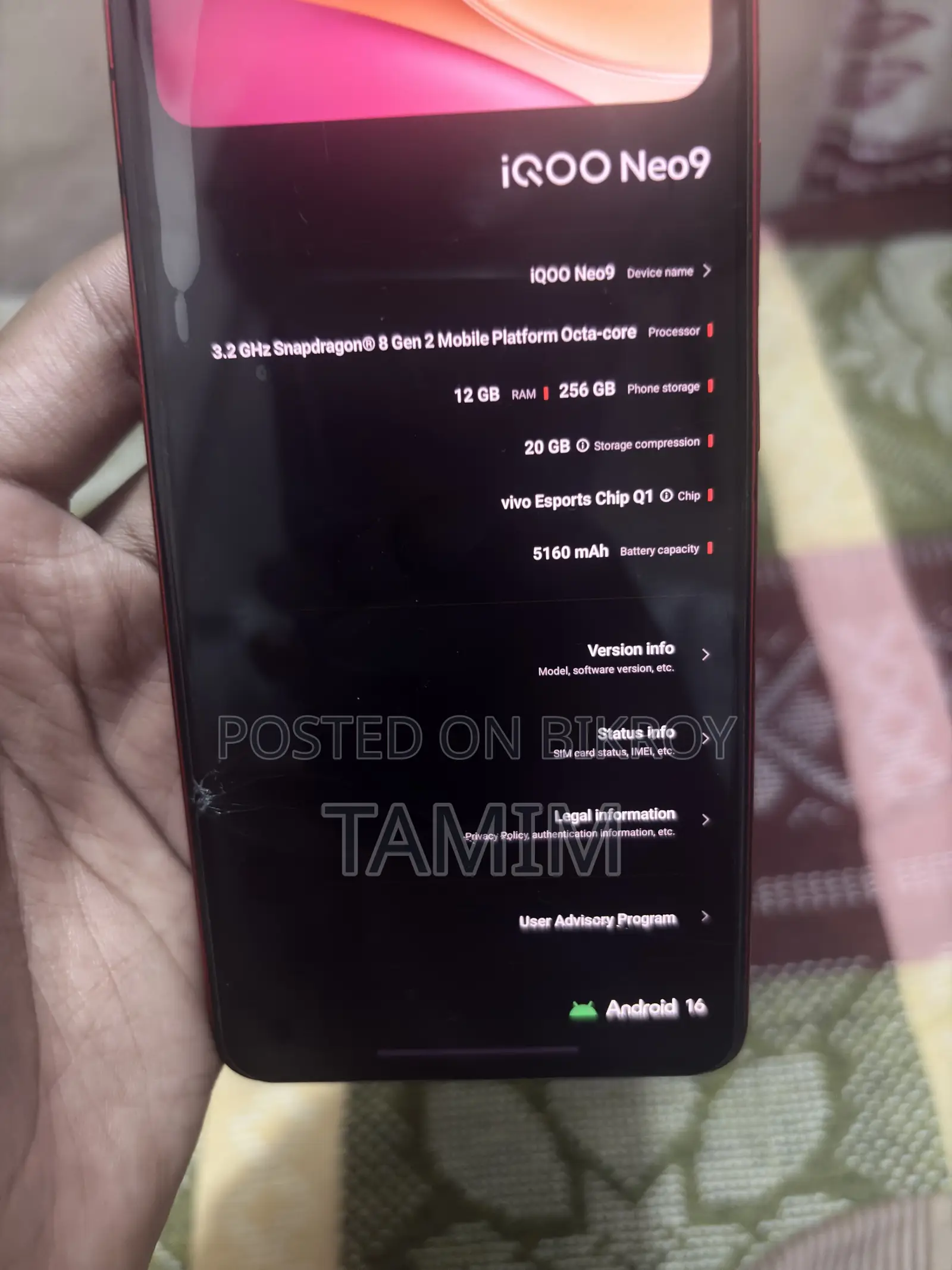 iQOO Neo11 256 GB Red