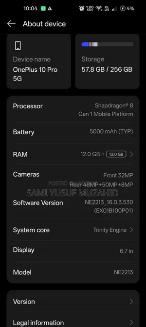 OnePlus 10 Pro 256 GB Black