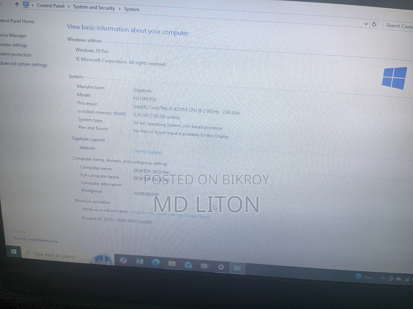 Laptop Lenovo 8GB Intel Core i5 SSD 32GB