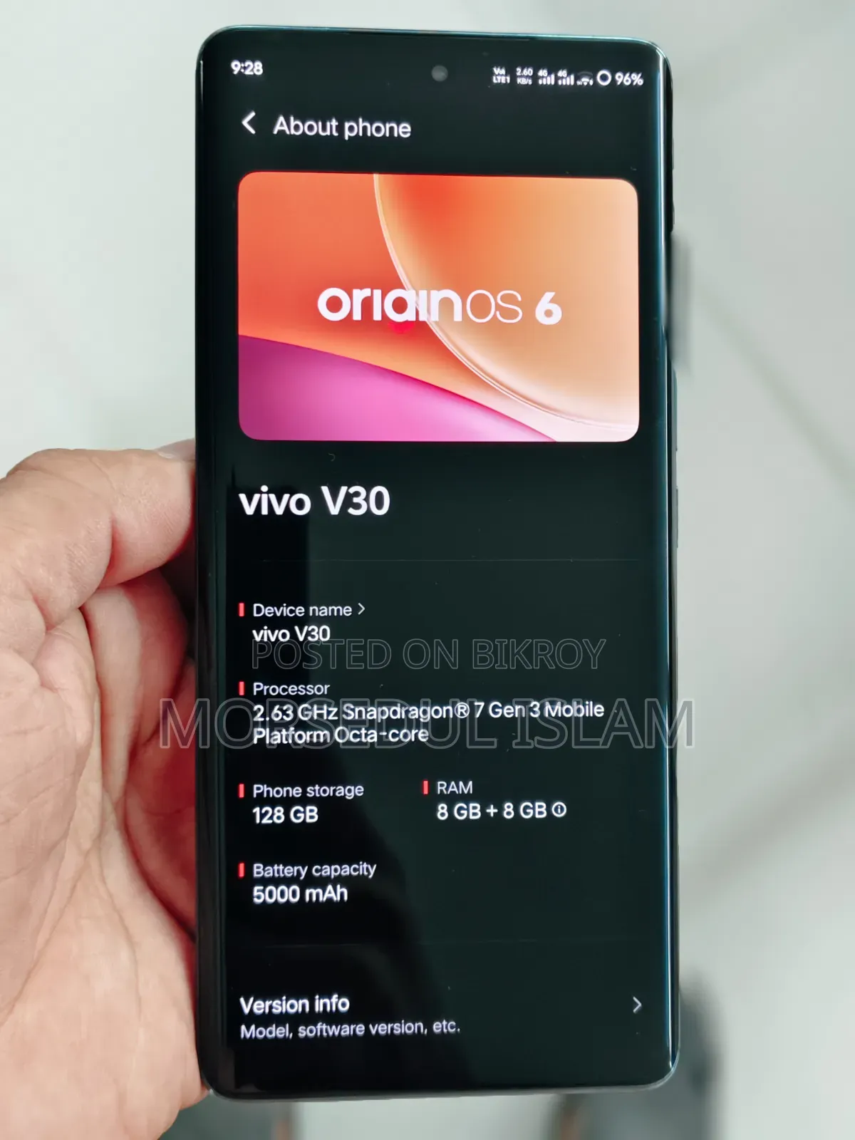 Vivo V30 5G 256 GB Blue
