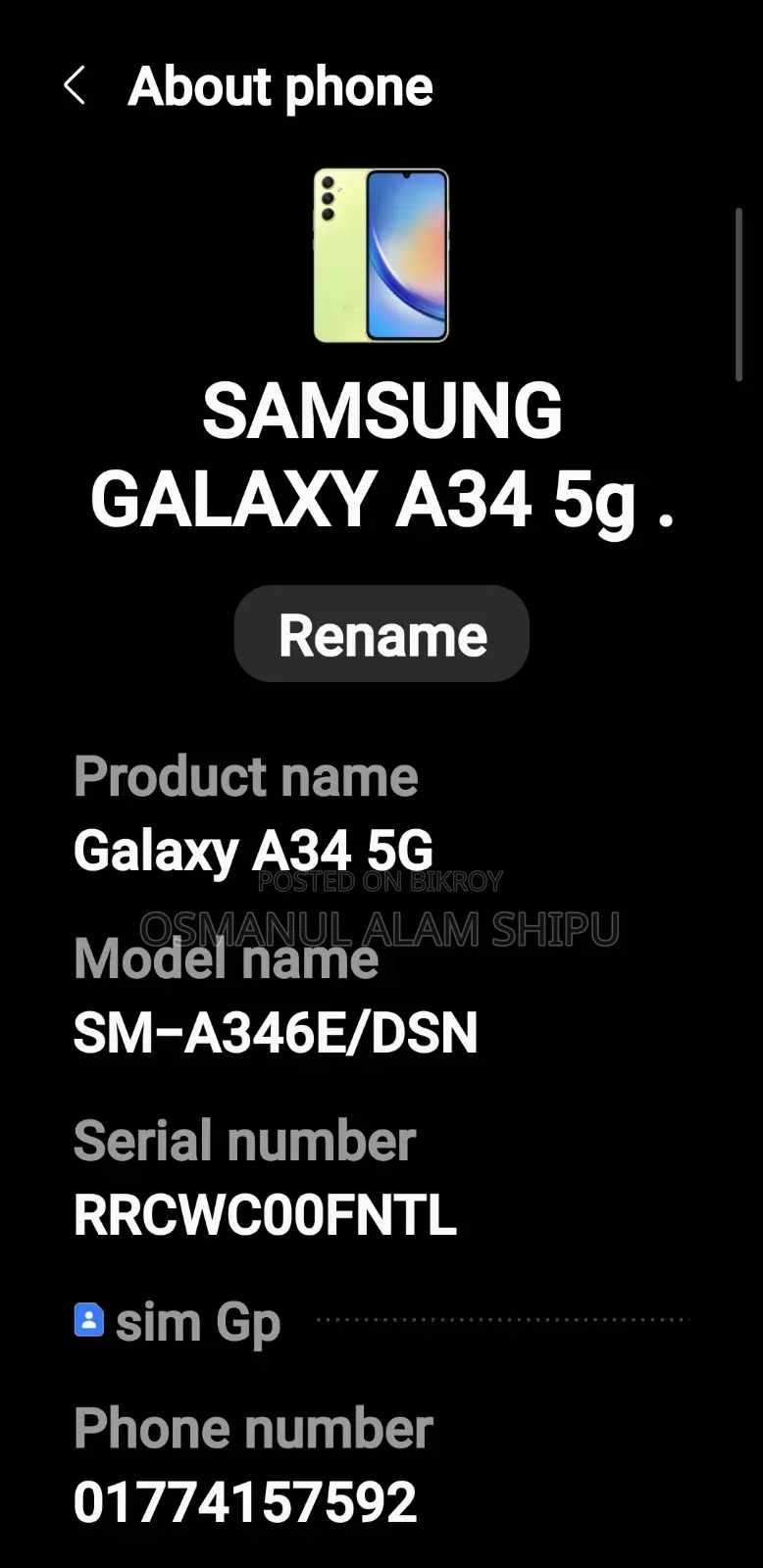 Samsung Galaxy A34 5G 128 GB Rose Gold