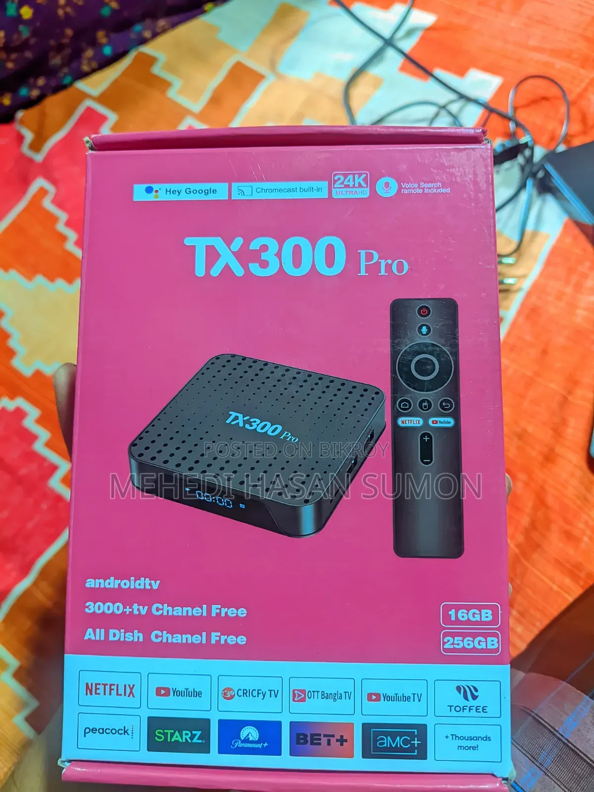 TX 300 Pro TV Box With Time and Voice Control