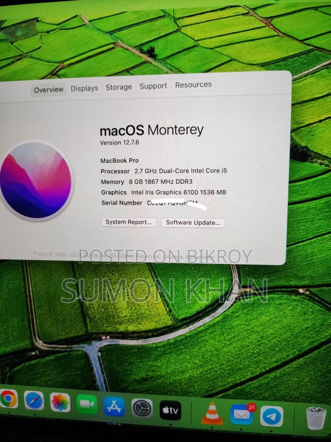 Laptop Apple MacBook Pro 2015 8GB Intel Core i5 SSD 128GB