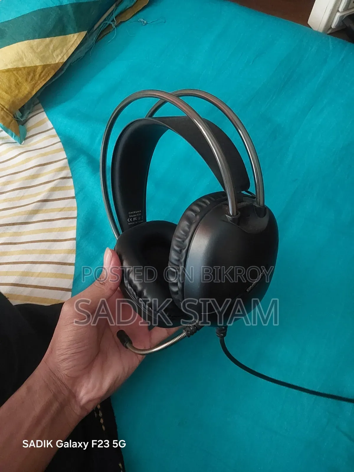 অনίκুমা এক্স৩৩ মাল্টি-ডিভাইস ওয়্যার্ড গেমিং ব্ল্যাক হেডসেট