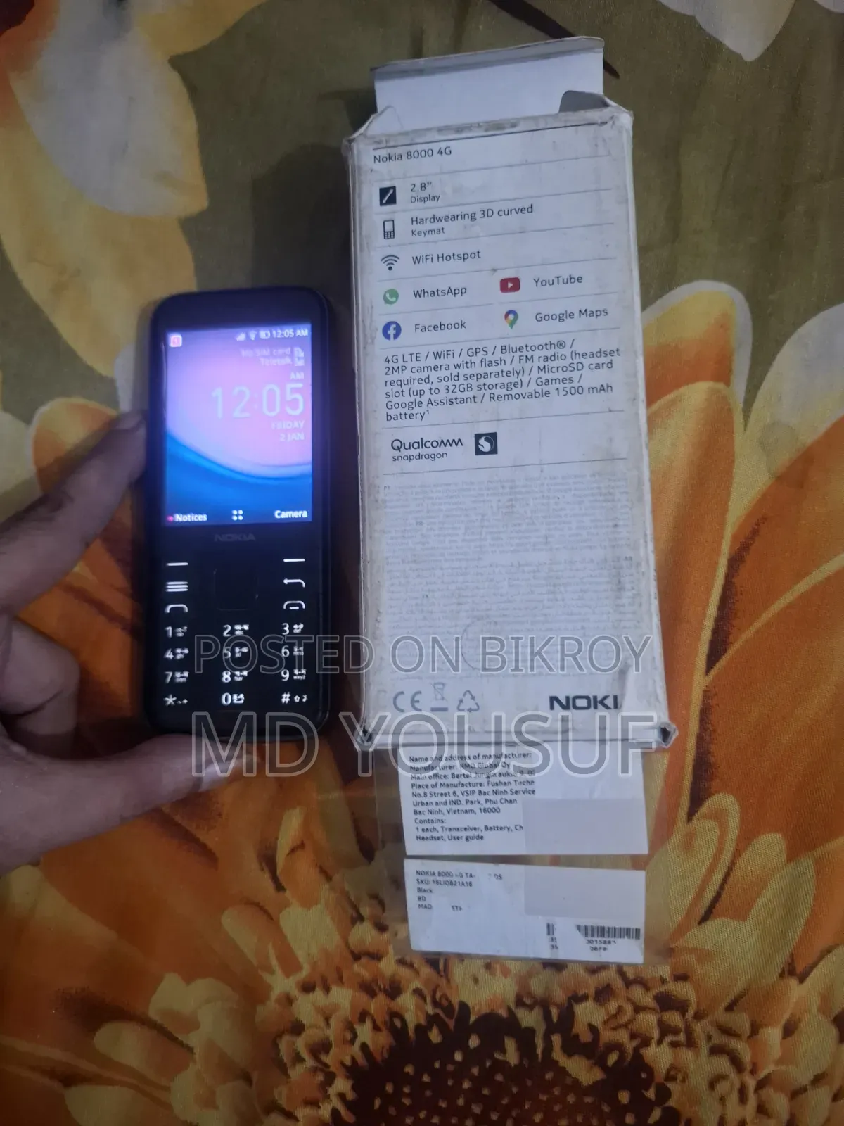 Nokia 8000 4G 4 GB Black